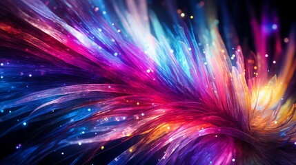 Fototapeta premium Vivid Abstract Explosion Of Colors. Artistic Representation Of Dynamic Movement. Generative AI