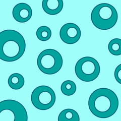 Blue-green circles design on lighter blue-green background