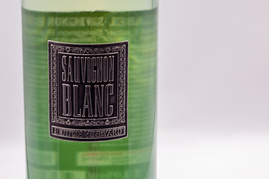 Berton Vineyard Sauvignon Metal Label white dry wine bottle.