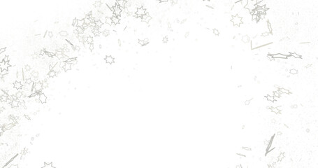 Stars - A gray whirlwind of golden snowflakes and stars. New