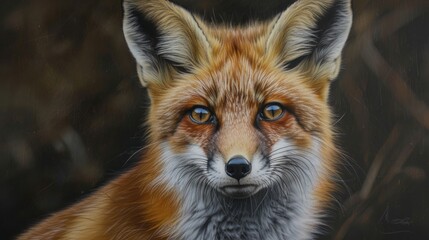 Fototapeta premium Close up of a young male red fox