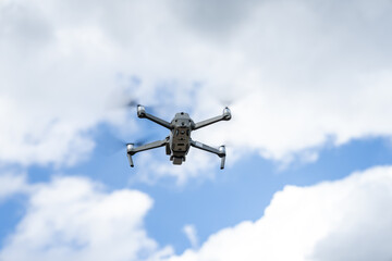 Shooting drone in the sky