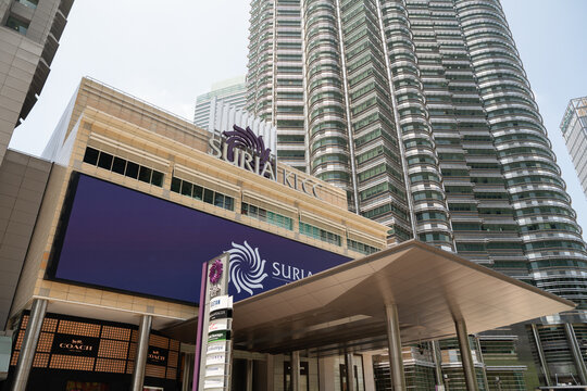 KUALA LUMPUR, MALAYSIA - MARCH 15, 2023: Suria KLCC shopping mall in Kuala Lumpur.
