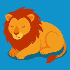 lion cartoon vector silhouette illustration