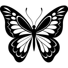 elegant butterfly vector silhouette illustration