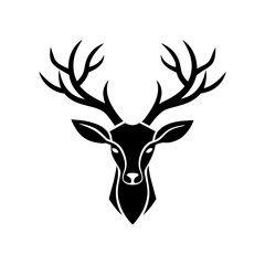 deer minimalist vector silhouette illustration