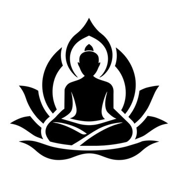 recommend clip art: buddhist logo vector silhouette illustration