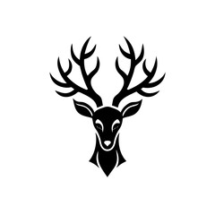 deer minimalist vector silhouette illustration