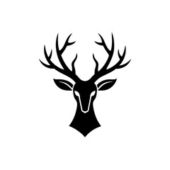 minimalist deer vector silhouette illustration