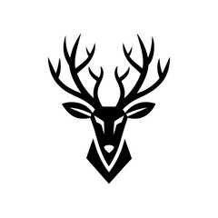 minimalist deer vector silhouette illustration