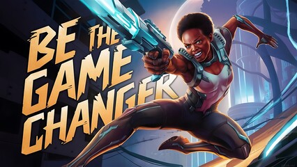 be the game changer (Motivational Quotes- Illustration-typography)