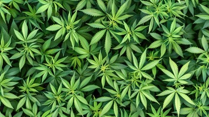 Fototapeta premium The Green Marijuana Leaves A Plant for Healing and Relaxation
