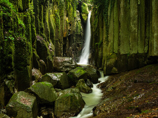 Kayalıdere waterfall and jungle road.