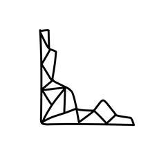 geometric triangle corner border