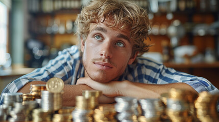 Obraz premium bartender with beer