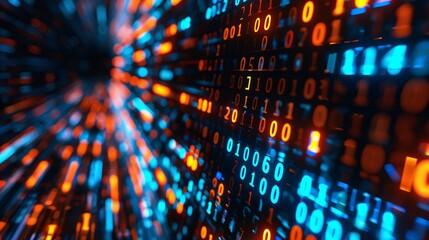 Obraz premium abstract background with code, cybersecurity, technology, processing - Generative AI