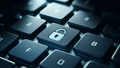 keyboard with a lock icon