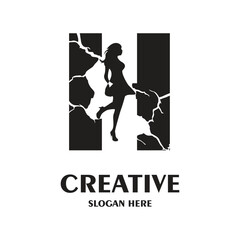 Letter logo design simple concept Premium Vector