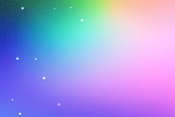 Obraz premium Pink pastel background with hearts and bokeh. Fantasy kawaii magic sky with gradient. Cute vector print. Dreamy girly fantasy wallpaper.