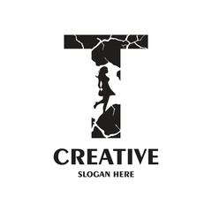 Letter logo design simple concept Premium Vector