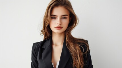 Naklejka premium beautiful woman in elegant suit