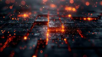 Fototapeta premium High-Tech Abstract Background with Empty Canvas