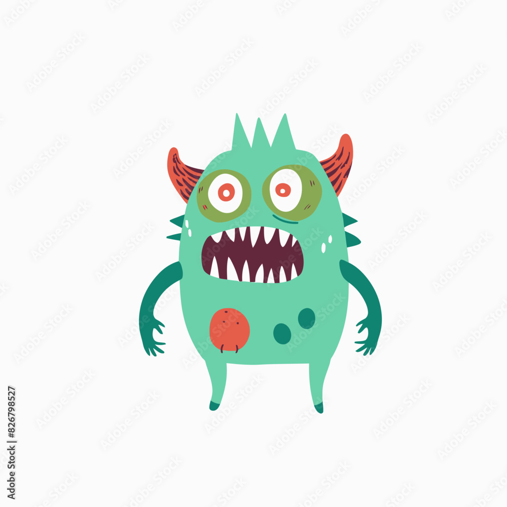 Poster cartoon cute monster