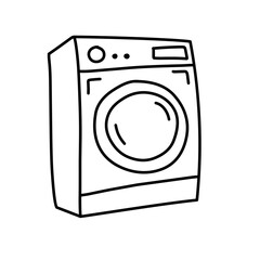 washing machine doodle icon