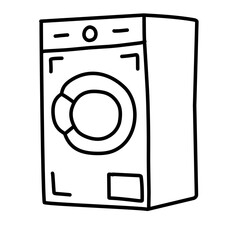 washing machine doodle icon