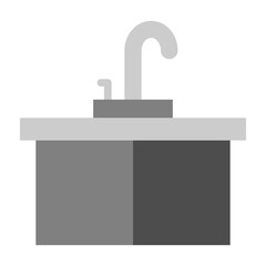 Sink Flat Icon Design