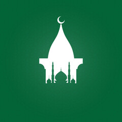 Mosque cutout frame with pattern