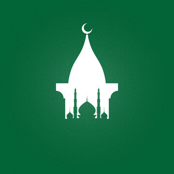 Mosque cutout frame with pattern