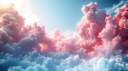 Serene Canvas Background with Golden Frame and Scattered Clouds