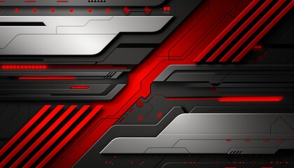 a close up of a red and black background with a metallic strip