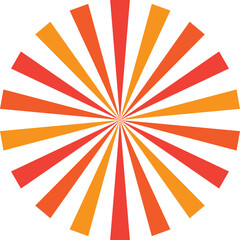 Retro stripe starburst