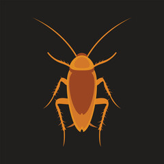 Beetle cockroach vector icon.Realistic vector icon isolated on white background beetle cockroach.