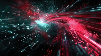 Glowing digital processes in cybernetic space