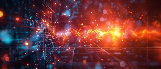 Fototapeta premium Mathematical equations and research on forcesl, High tech physics lab