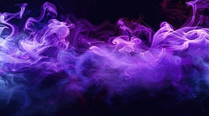 Neon purple smoke swirling against a black backdrop. Mysterious and enchanting vapor art