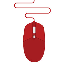 Illustration of  gaming mouse. Wired and wireless mouse, computer mouse logos and icons