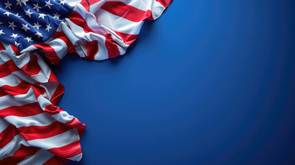 Fototapeta premium USA Independence Day banner background. Flag of United States of America concept