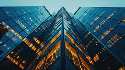 bottom of view of building that houses servers and data infrastructure
