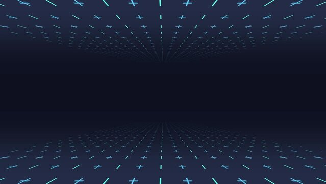 Abstract video background loop animation with animated blue and green pattern dark background