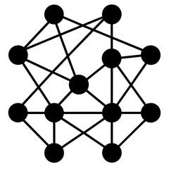 minimal-neural-network--an-interconnected-web vector illustration 