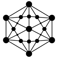 minimal-neural-network--an-interconnected-web vector illustration 