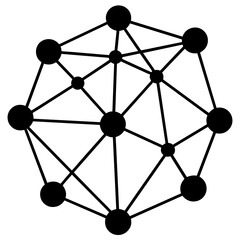 minimal-neural-network--an-interconnected-web vector illustration 