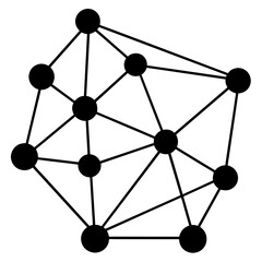 minimal-neural-network--an-interconnected-web vector illustration 