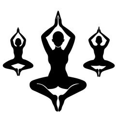 yoga-poses vector illustration 