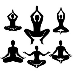 yoga-poses vector illustration 