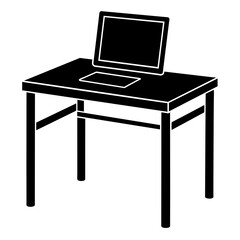 computer table vector illustration 